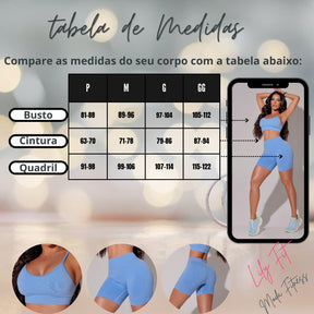 Top Fitness com Bojo Azul Radiante