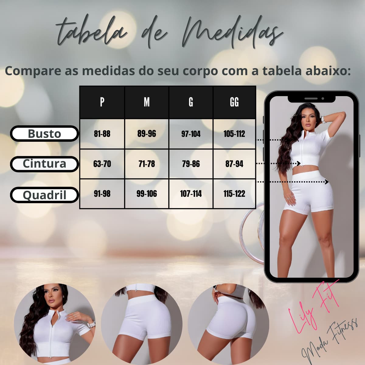 Blusa com Manga Canelado com Zíper Branca - Vista Lateral