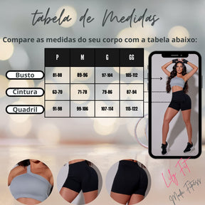 Short Fitness Liso Preto