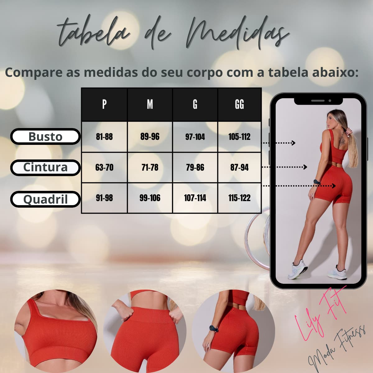 Short Fitness Canelado Terra Cota